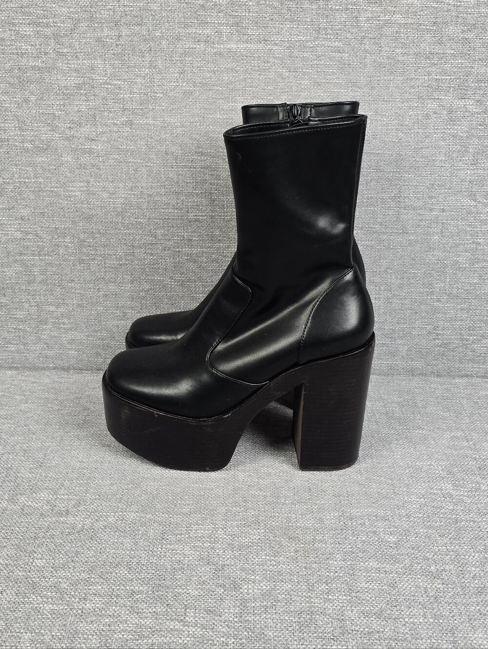 Jeffery Campbell Mexique Platform Boots Black/Brown Womens Sz 8.5